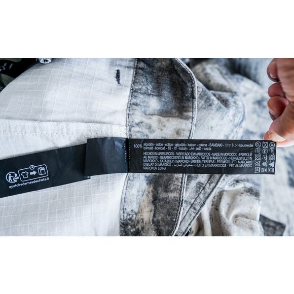 NEW Zara Women Print Cargo Utility Wide Leg Pants XL Baggy Y2K Style Street Goth - Picture 15 of 15